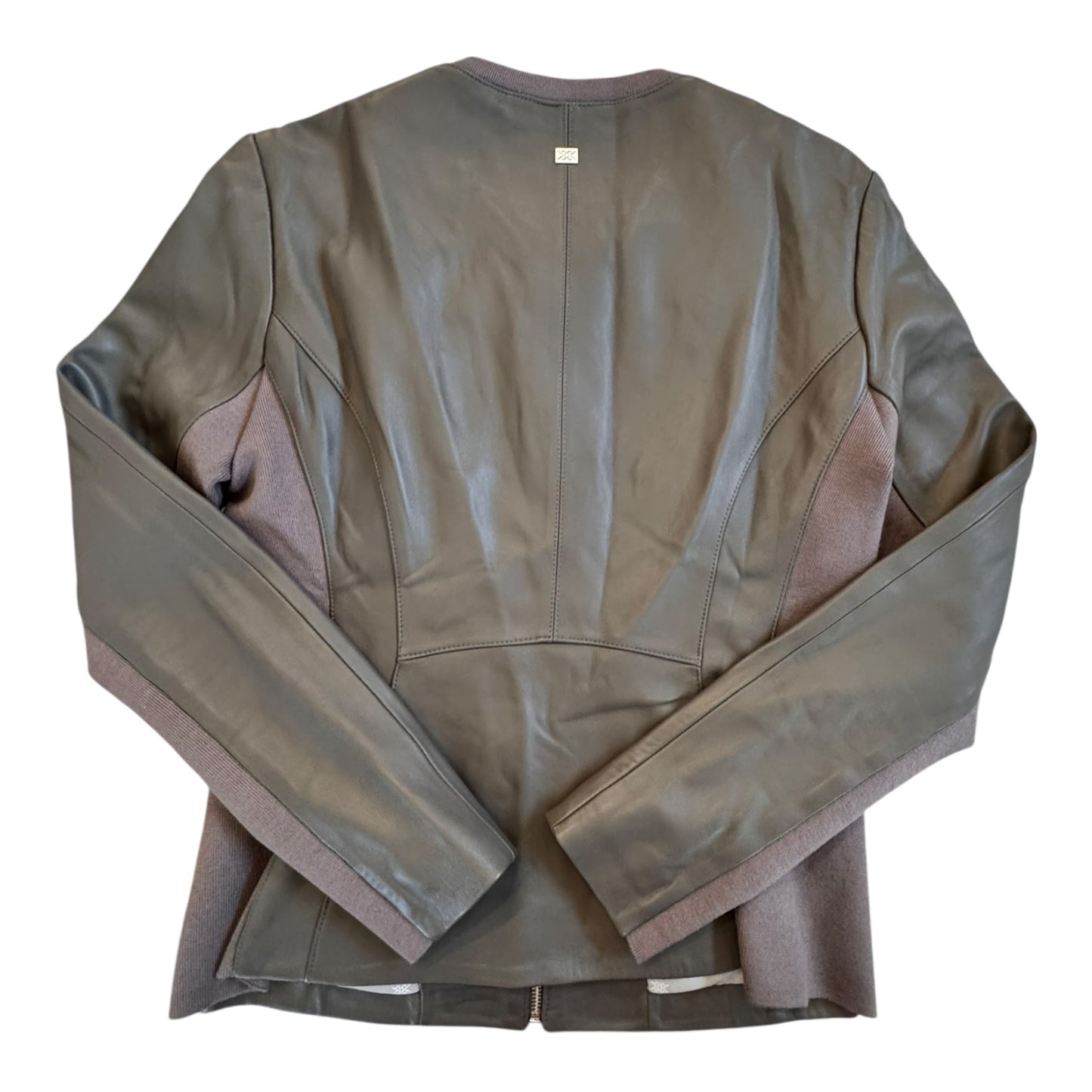 Jacket Moto Leather By SOIA & KYO In Grey, Size:M