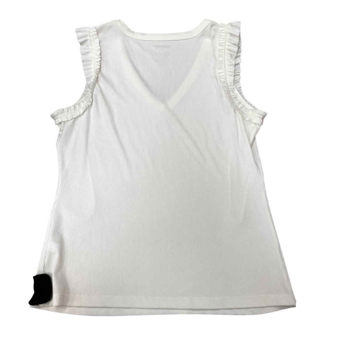 Top Sleeveless By Nine West In White, Size:S