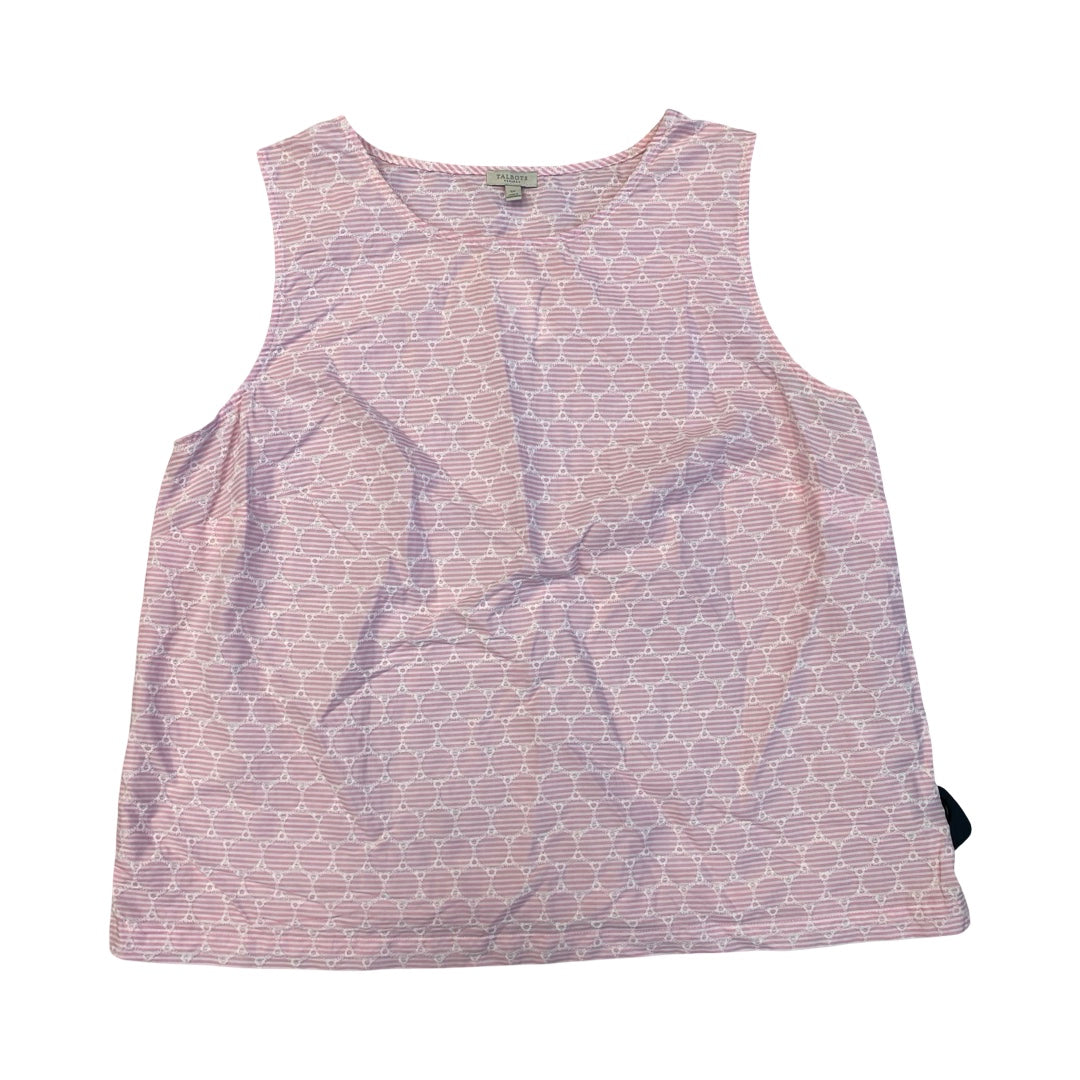 Top Sleeveless By Talbots In Pink, Size:1X