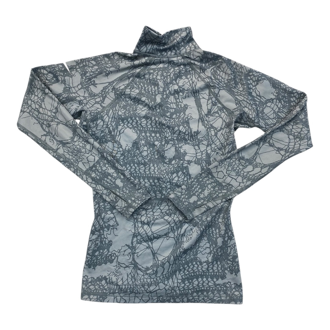 Athletic Top Ls Collar By Nike In Grey, Size:M