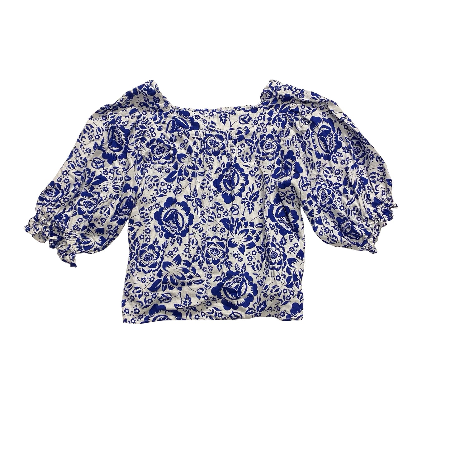 Top 3/4 Sleeve By Rachel Zoe In Blue & White, Size:L