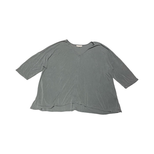 Top 3/4 Sleeve By J. Jill In Grey, Size:3X