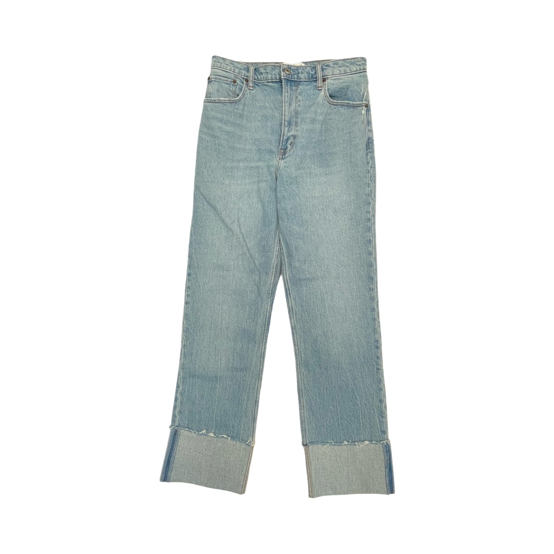 Jeans Straight By Abercrombie And Fitch In Blue Denim, Size:8