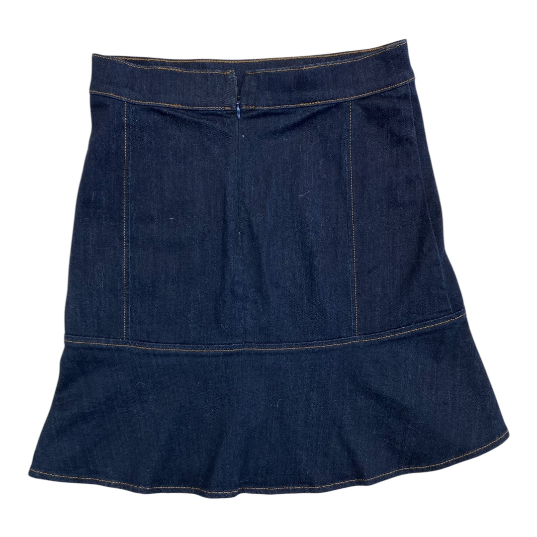 Skirt Mini & Short By Ann Taylor In Blue Denim, Size:6P