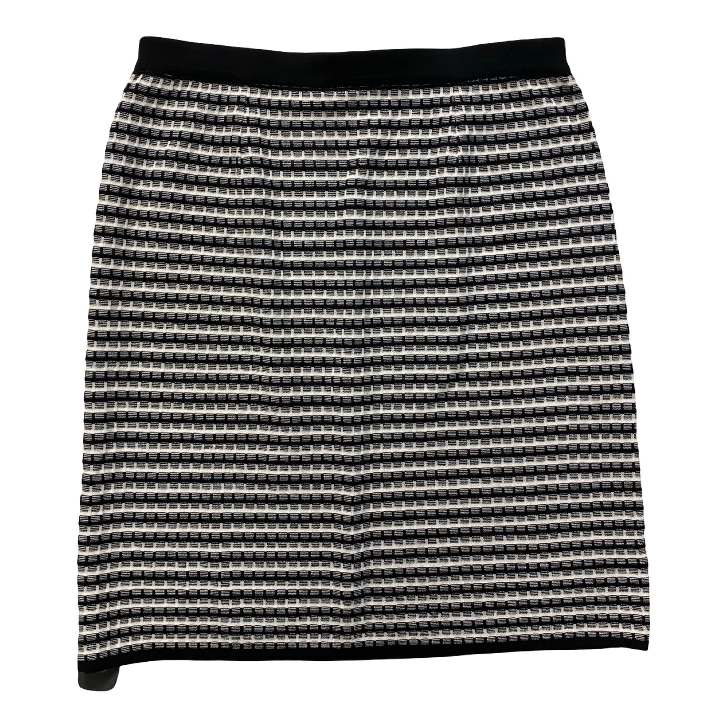 Skirt Midi By Misook In Black & White, Size:Xl