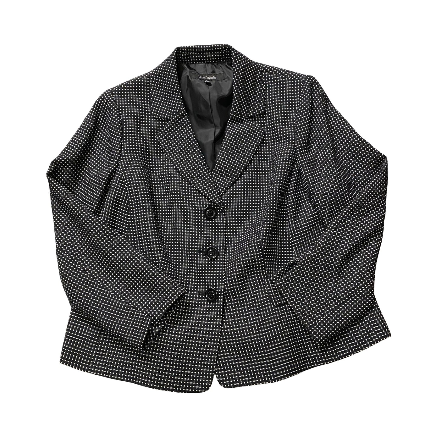 Blazer By Le Suit In Black & White, Size:16