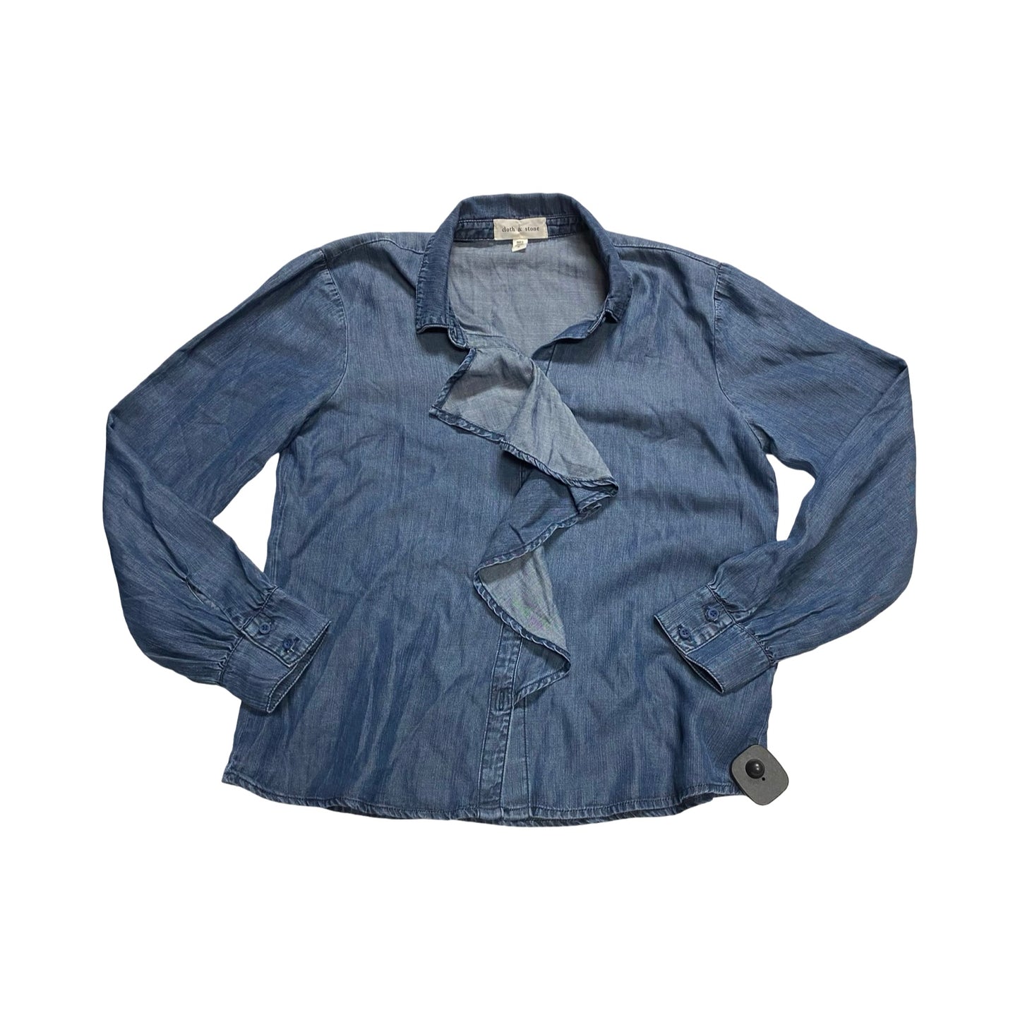 Top Ls By Cloth & Stone In Blue Denim, Size:S