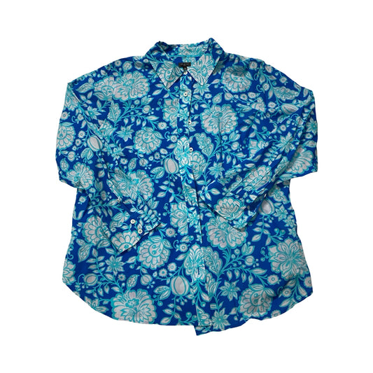 Top Ls By Talbots In Blue, Size:2X