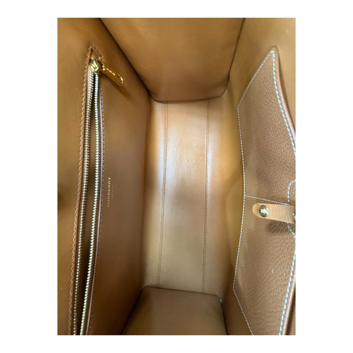 Handbag Luxury Designer By Burberry In Brown, Size:Medium