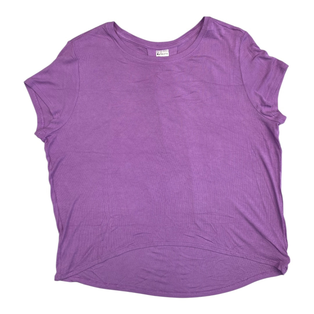 Athletic Top Ss By Athleta In Purple, Size:S