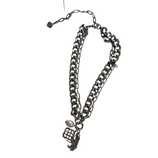 Necklace Designer By Kendra Scott In Silver