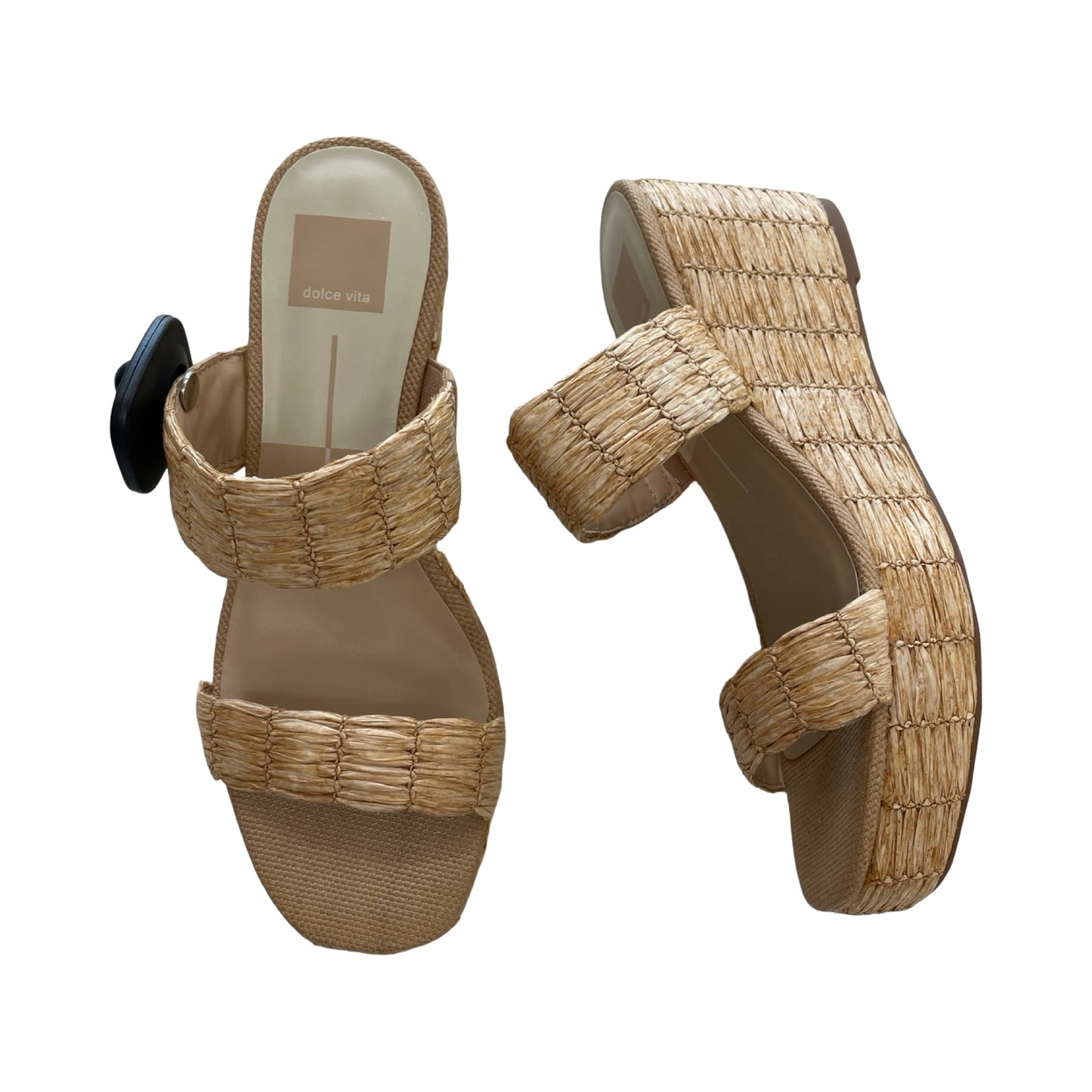 Sandals Heels Wedge By Dolce Vita In Tan, Size:8
