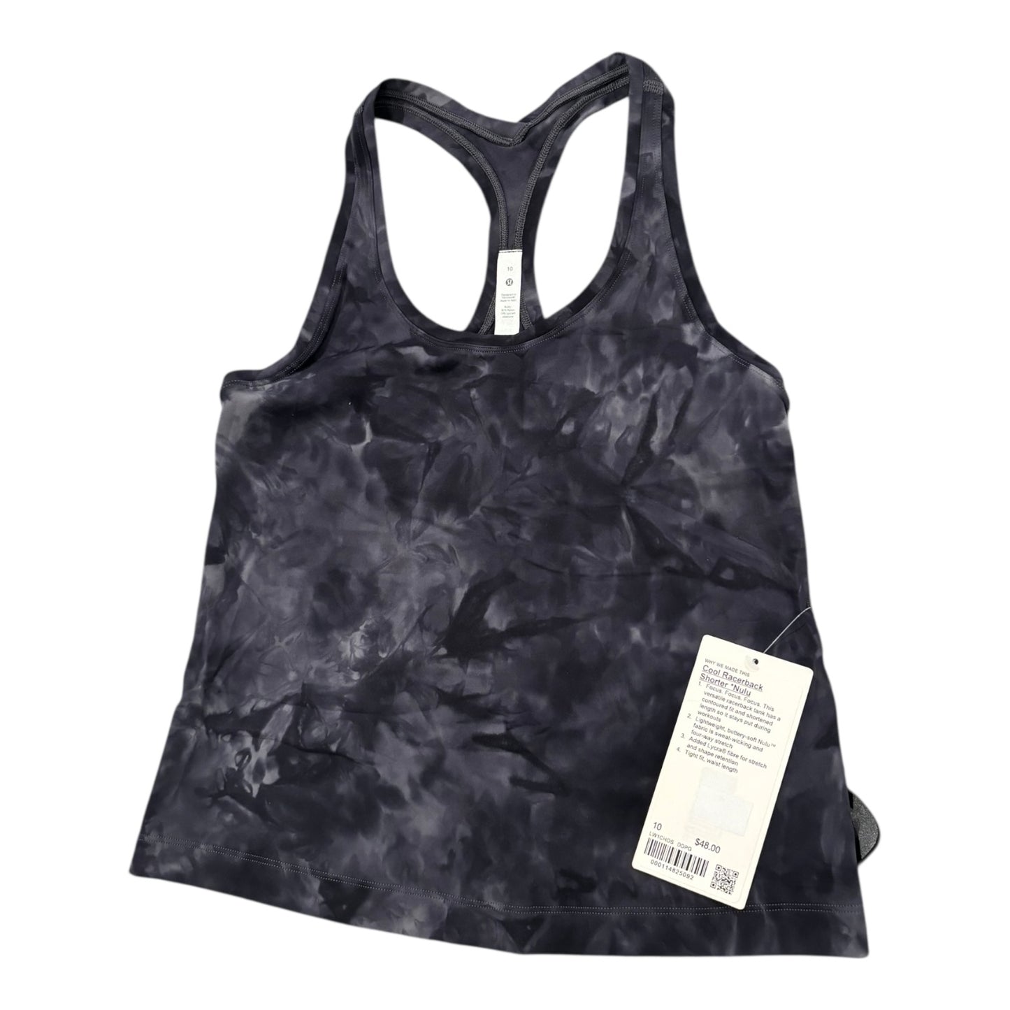 Athletic Tank Top By Lululemon In Tie Dye Print, Size:10