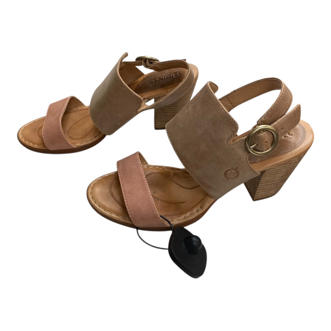Sandals Heels Block By Born In Multi, Size:8
