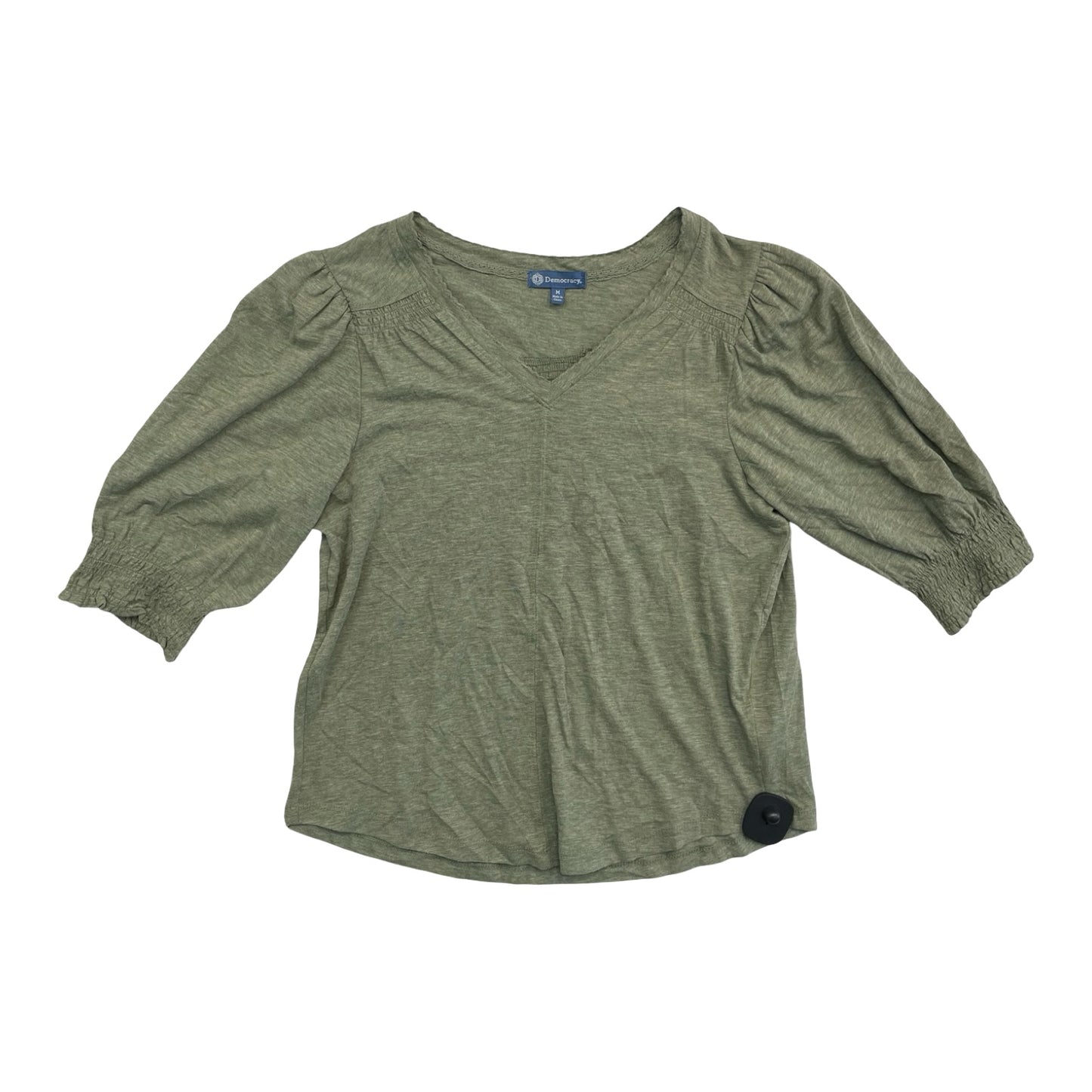 Top 3/4 Sleeve By Democracy In Green, Size:M