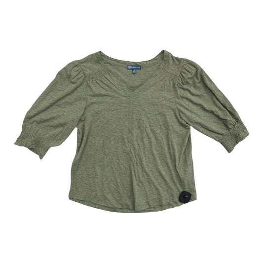 Top 3/4 Sleeve By Democracy In Green, Size:M