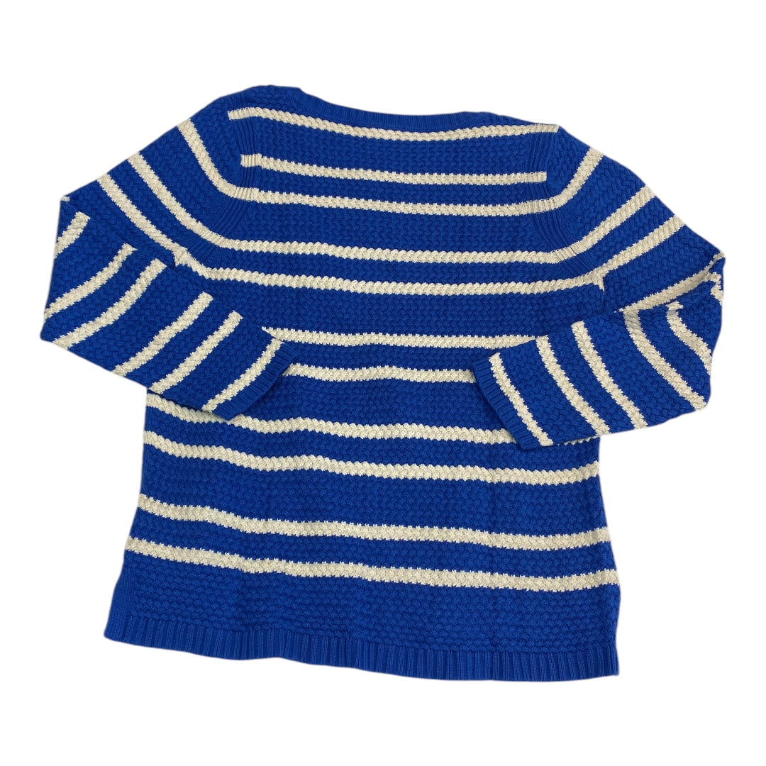 Sweater By Talbots In Blue & White, Size:Xlp