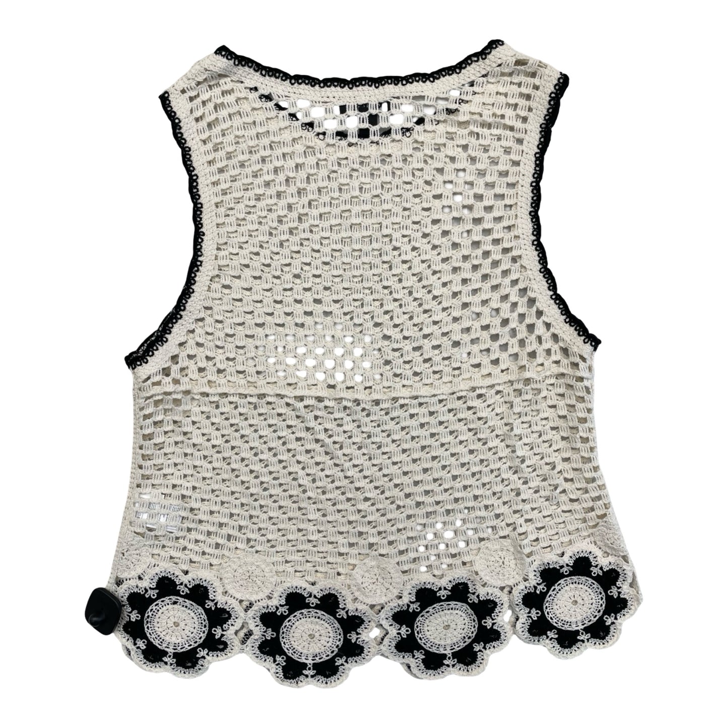 Top Sleeveless By Karen Kane In Black & Cream, Size:M