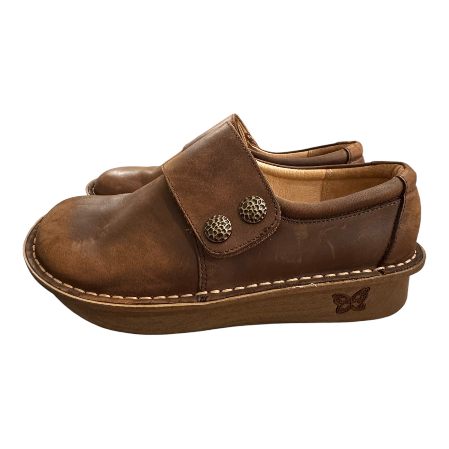 Shoes Heels Block By Alegria In Brown, Size:6.5