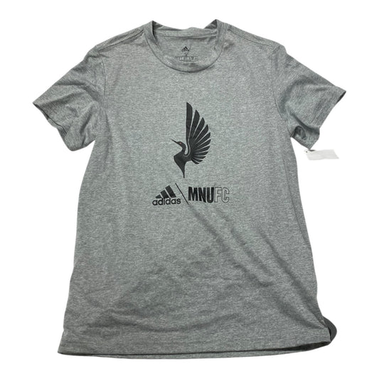 Athletic Top Ss By Adidas In Grey, Size:S