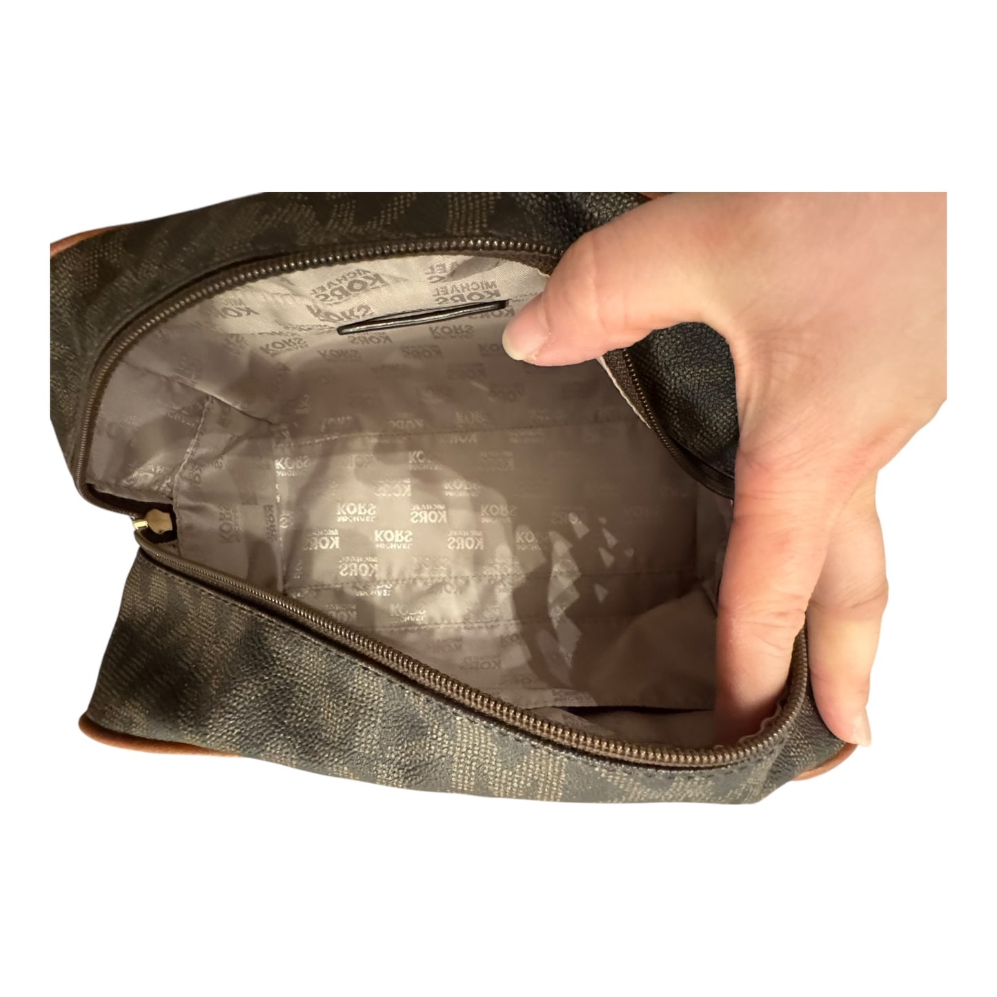 Makeup Bag Designer By Michael Kors In Brown, Size:Large