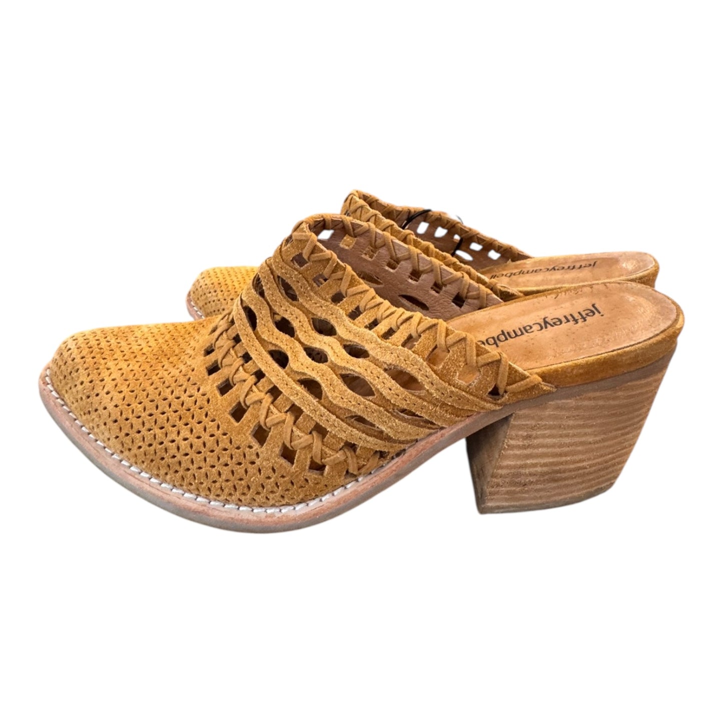 Boots Ankle Heels By Jeffrey Campbell In Tan, Size:7.5