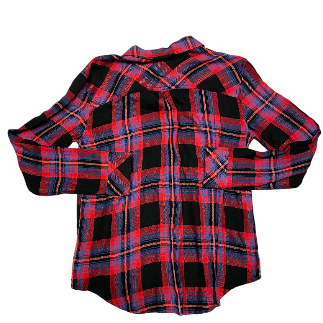 Top Long Sleeve By Rails In Plaid Pattern, Size: M