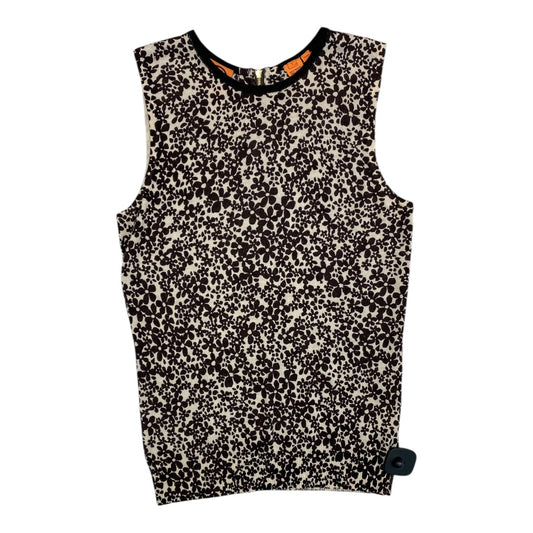 Top Sleeveless Designer By Tory Burch In Brown & Cream, Size:S