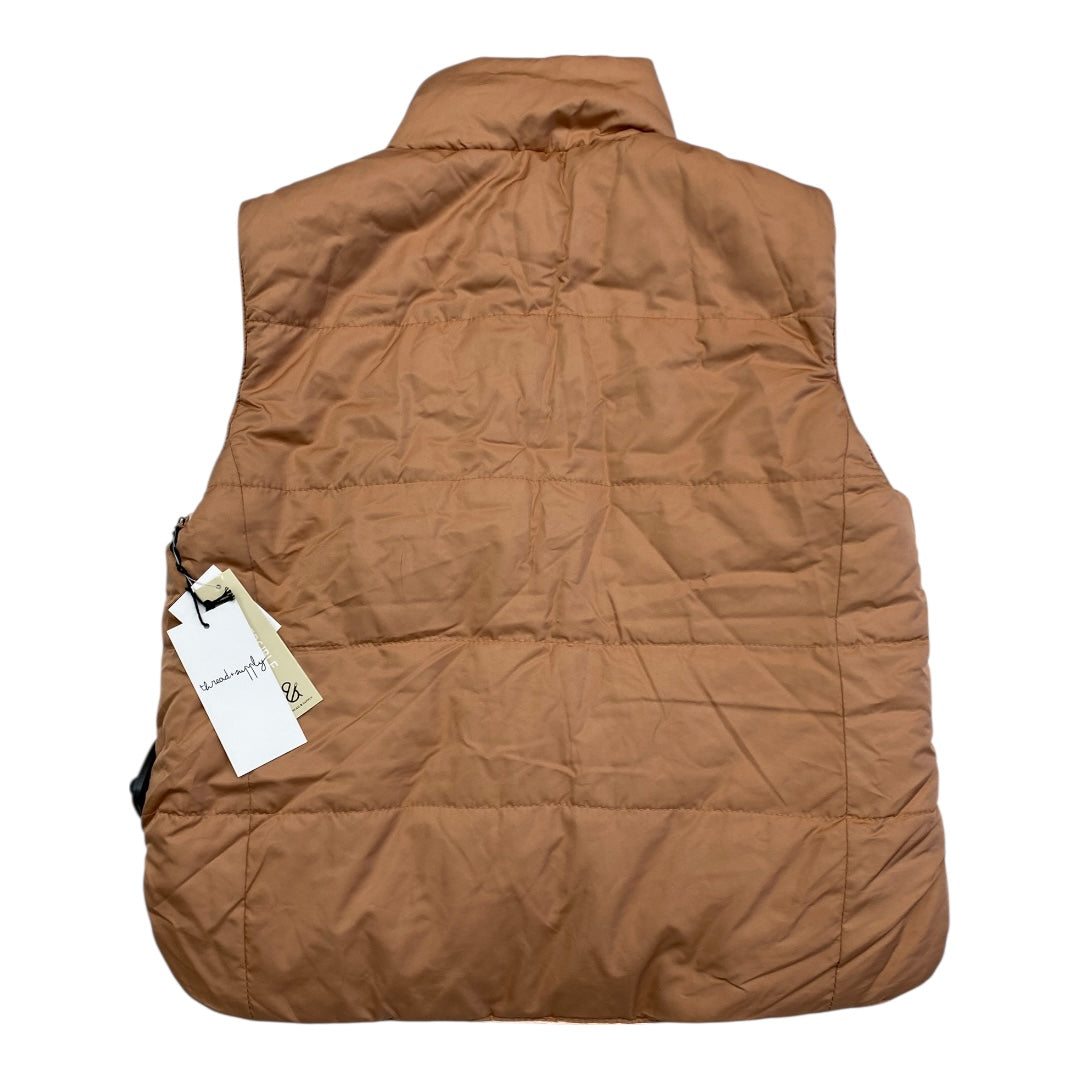 Vest Puffer & Quilted By Thread And Supply In Brown & Pink, Size:Xs
