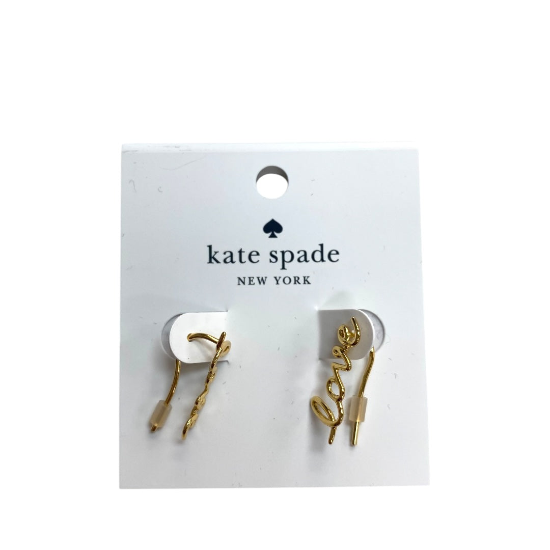 Earrings Designer By Kate Spade In Gold