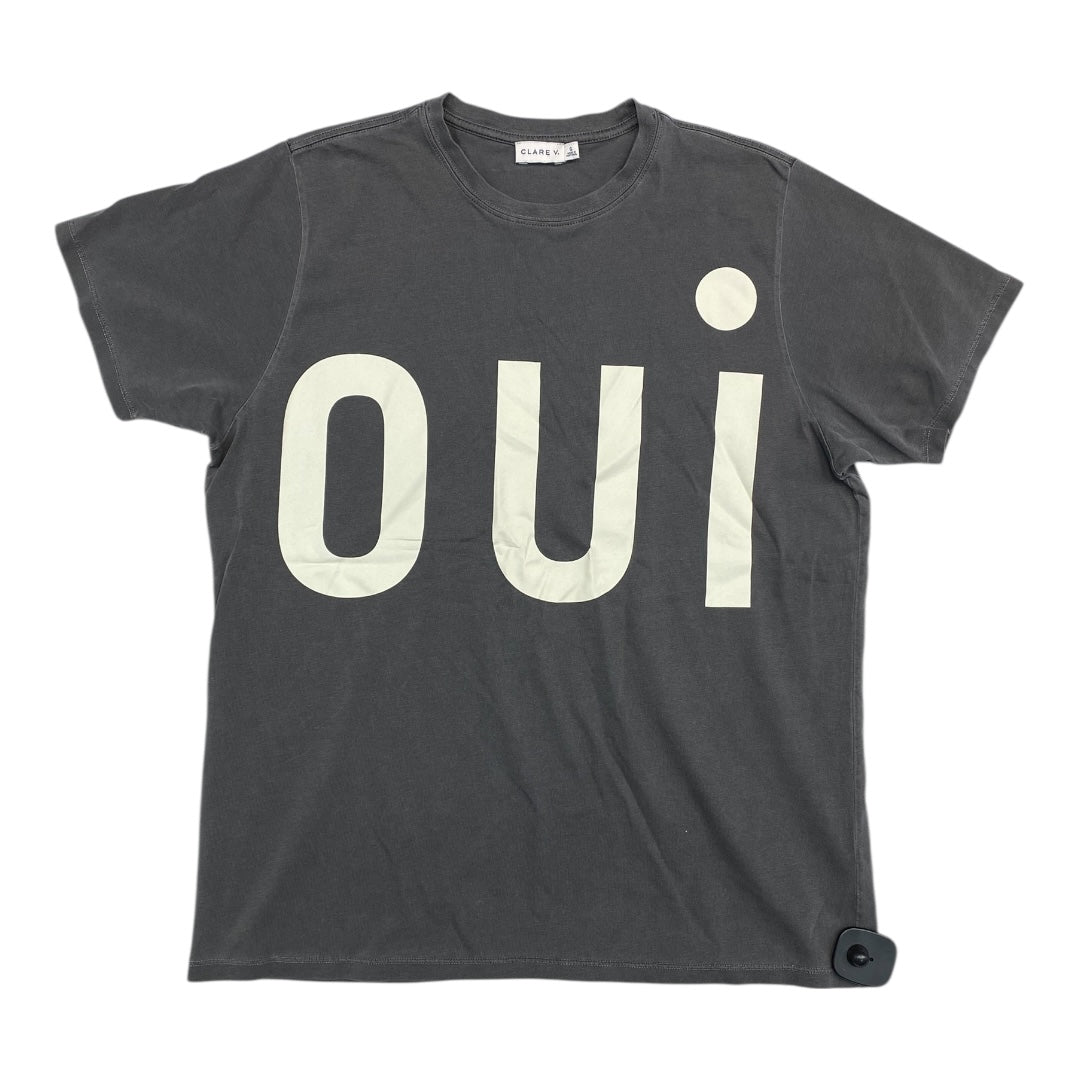 Top Ss Basic By Clare V. In Grey, Size:S