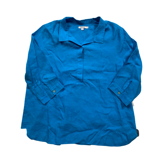 Top Ls By Chicos In Blue, Size:16