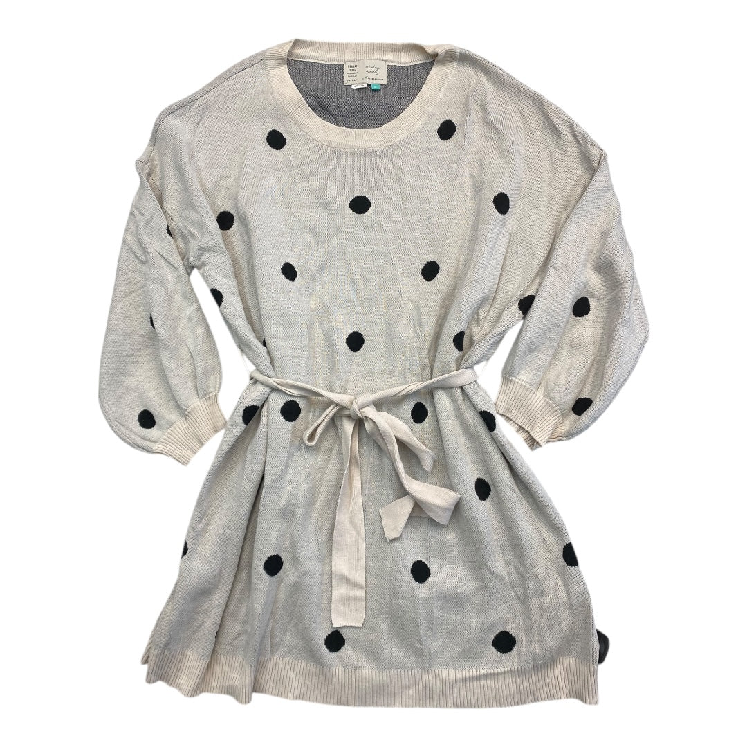Sweater By Anthropologie In Polkadot Pattern, Size:3X