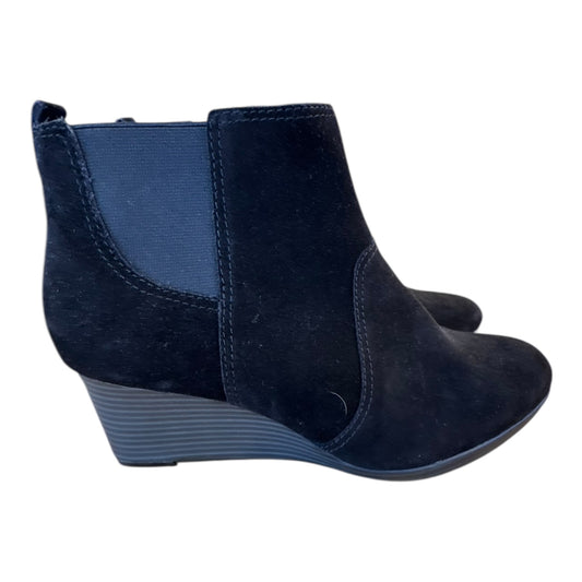 Boots Ankle Heels By Clarks In Black, Size:9