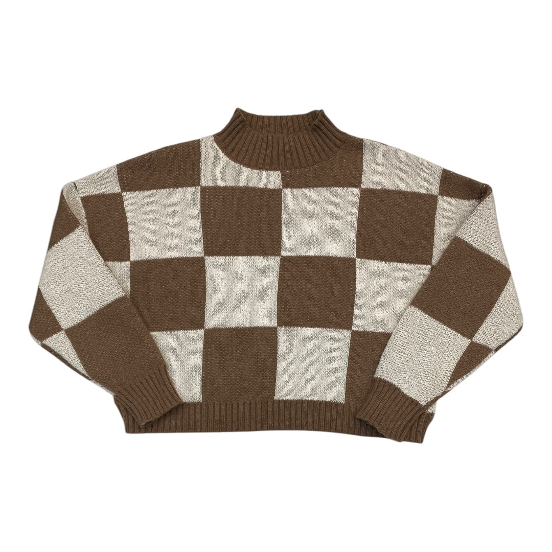 Sweater By Blu Pepper In Brown & White, Size:M