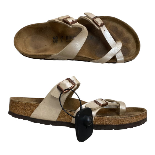 Sandals Designer By Birkenstock In Cream, Size:9.5