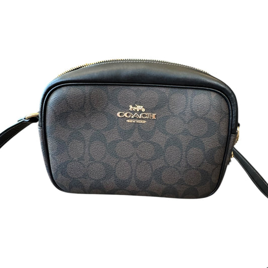 Handbag Designer By Coach In Black & Brown, Size:Medium