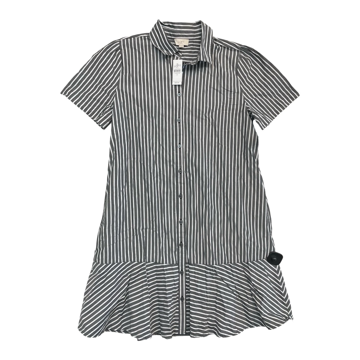 Dress Casual Short By Loft In Grey & White, Size:M
