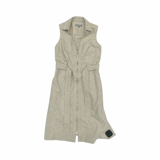 Dress Casual Midi By Sharagano In Tan, Size:4