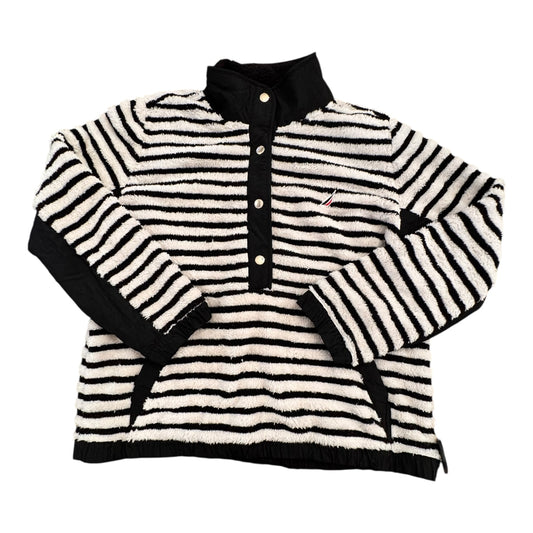 Jacket Fleece By Nautica In Striped Pattern, Size:M