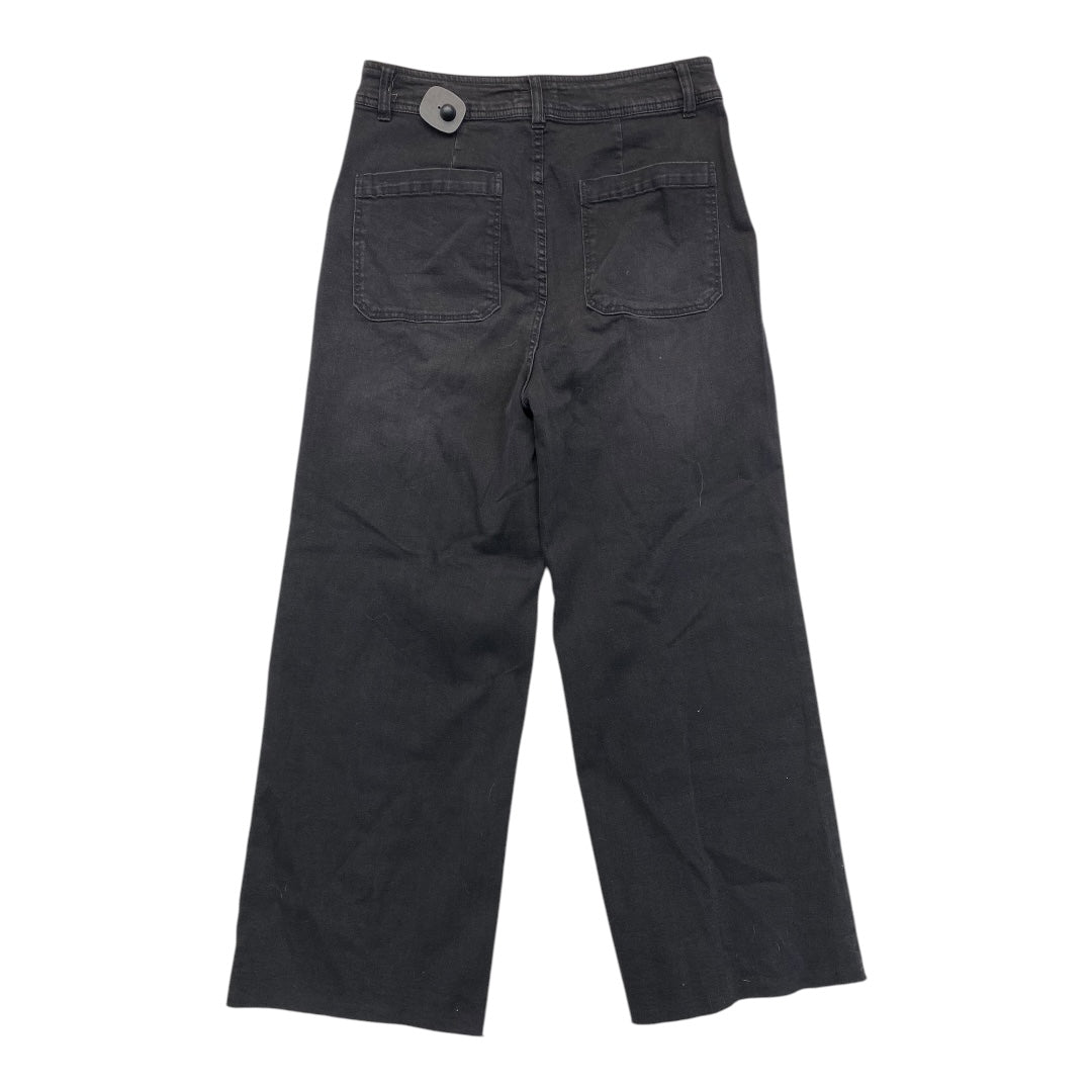 Jeans Wide Leg By Oat In Black Denim, Size:10