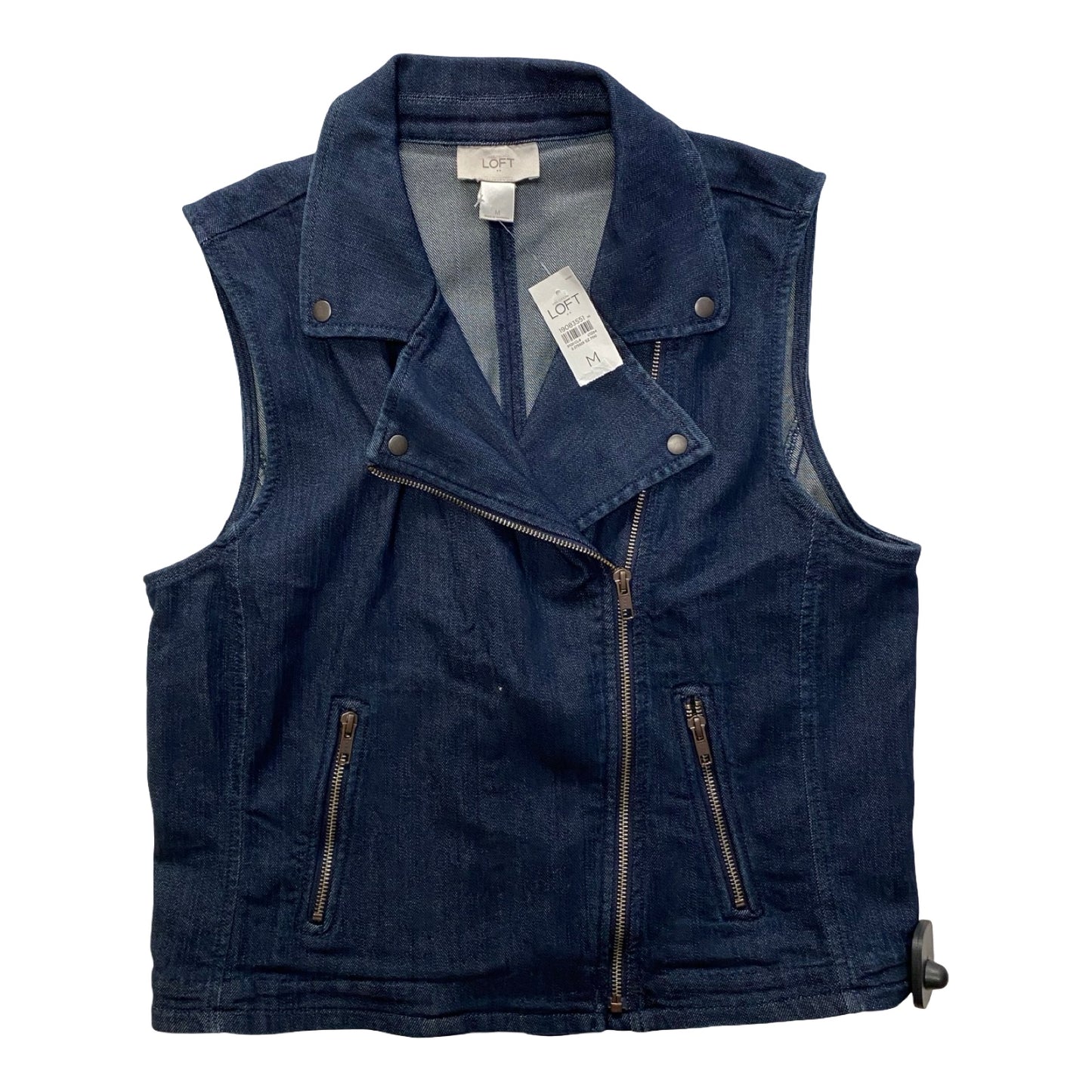 Vest Other By Loft In Blue Denim, Size:M