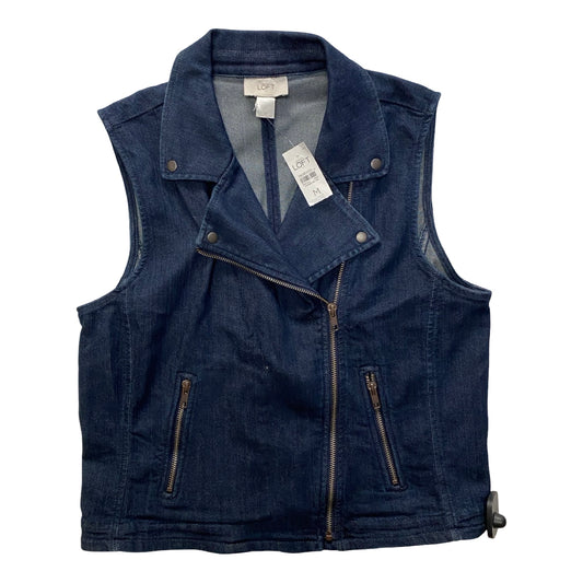 Vest Other By Loft In Blue Denim, Size:M