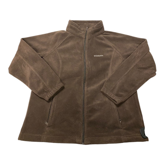 Jacket Fleece By Columbia In Brown, Size:1X