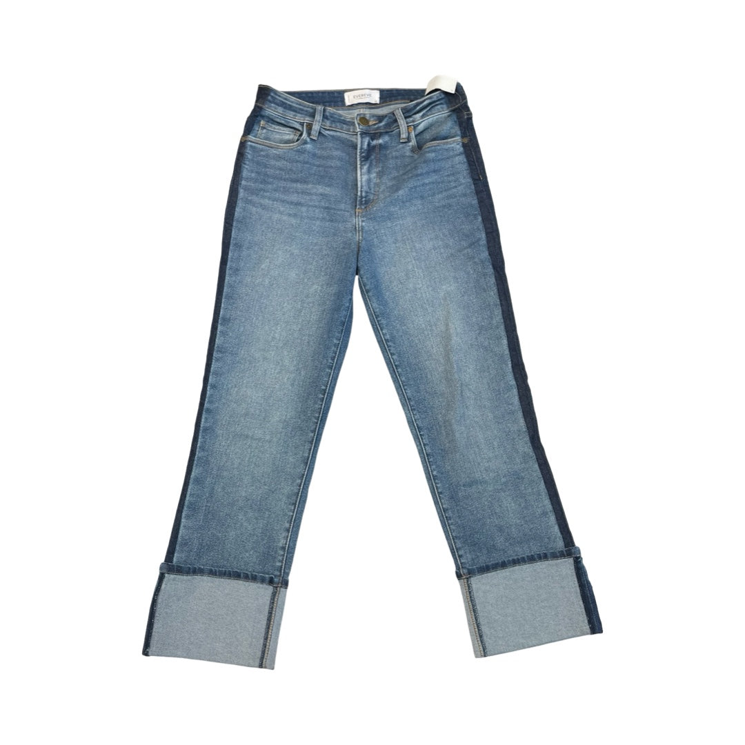 Jeans Straight By Evereve In Blue Denim, Size:6