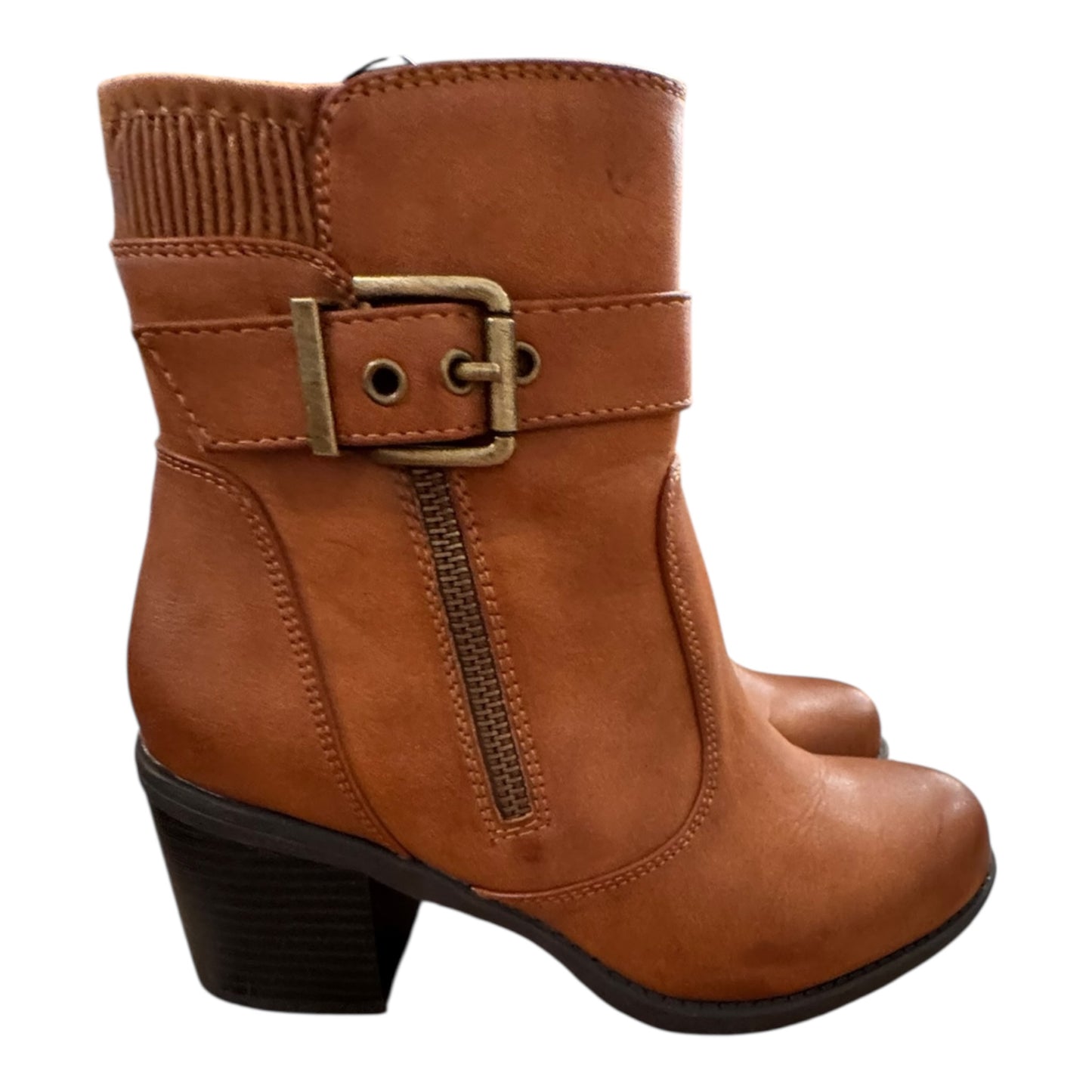 Boots Ankle Heels By White Mountain In Brown, Size:5