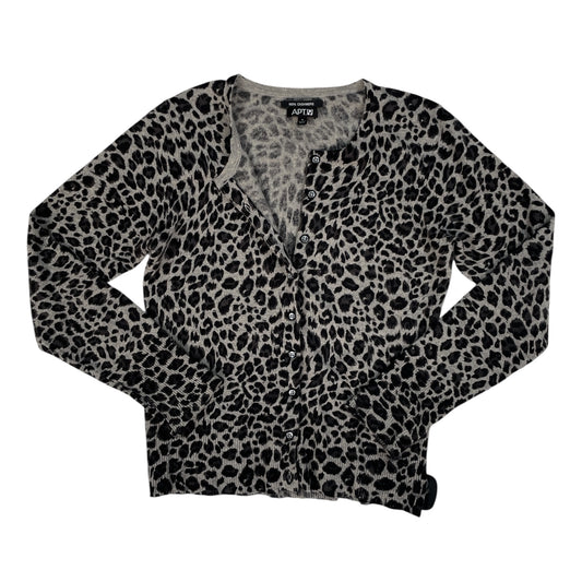 Sweater Cardigan Cashmere By Apt 9 In Animal Print, Size:S
