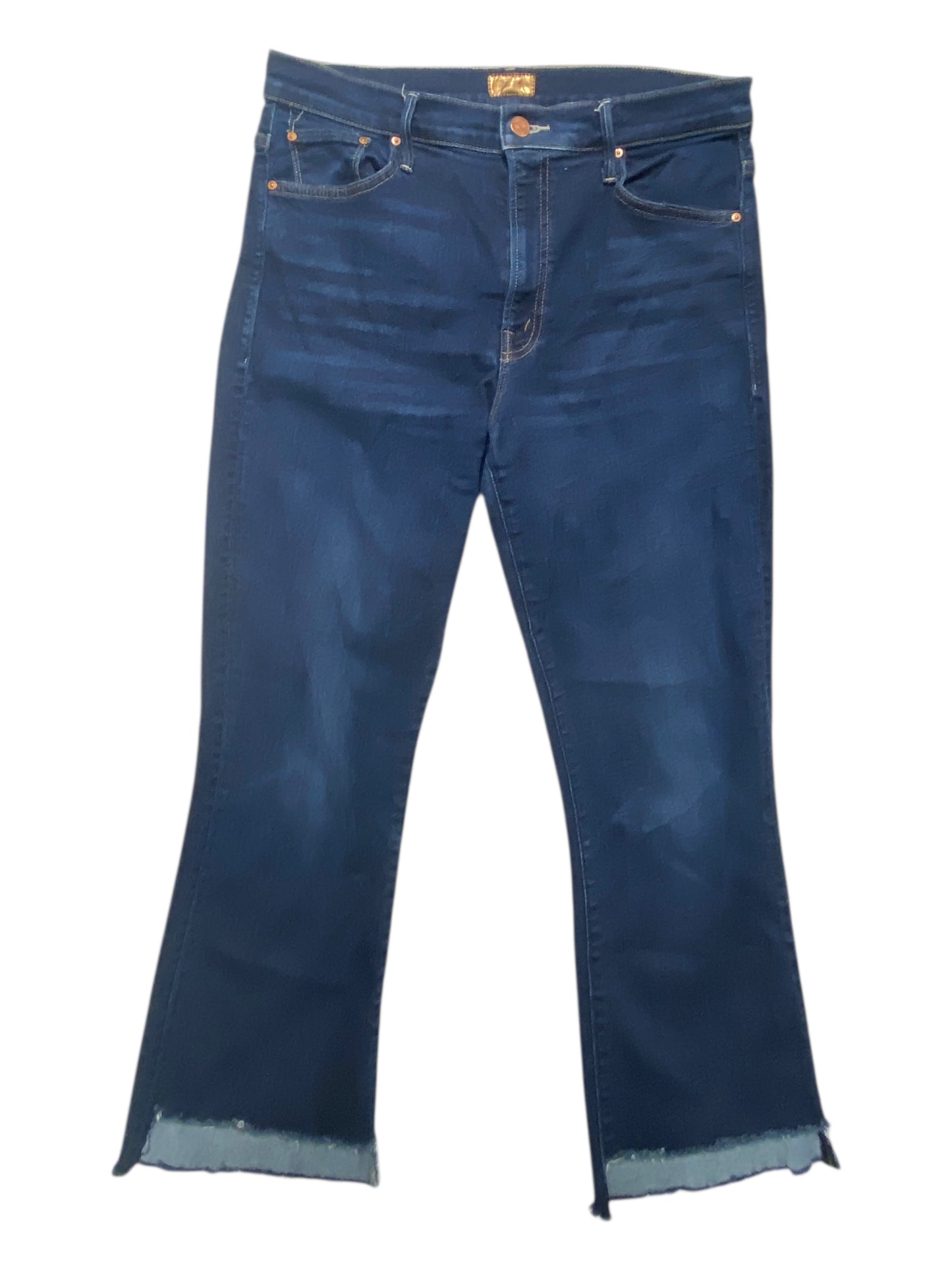 Jeans Flared By Mother In Blue Denim, Size:12
