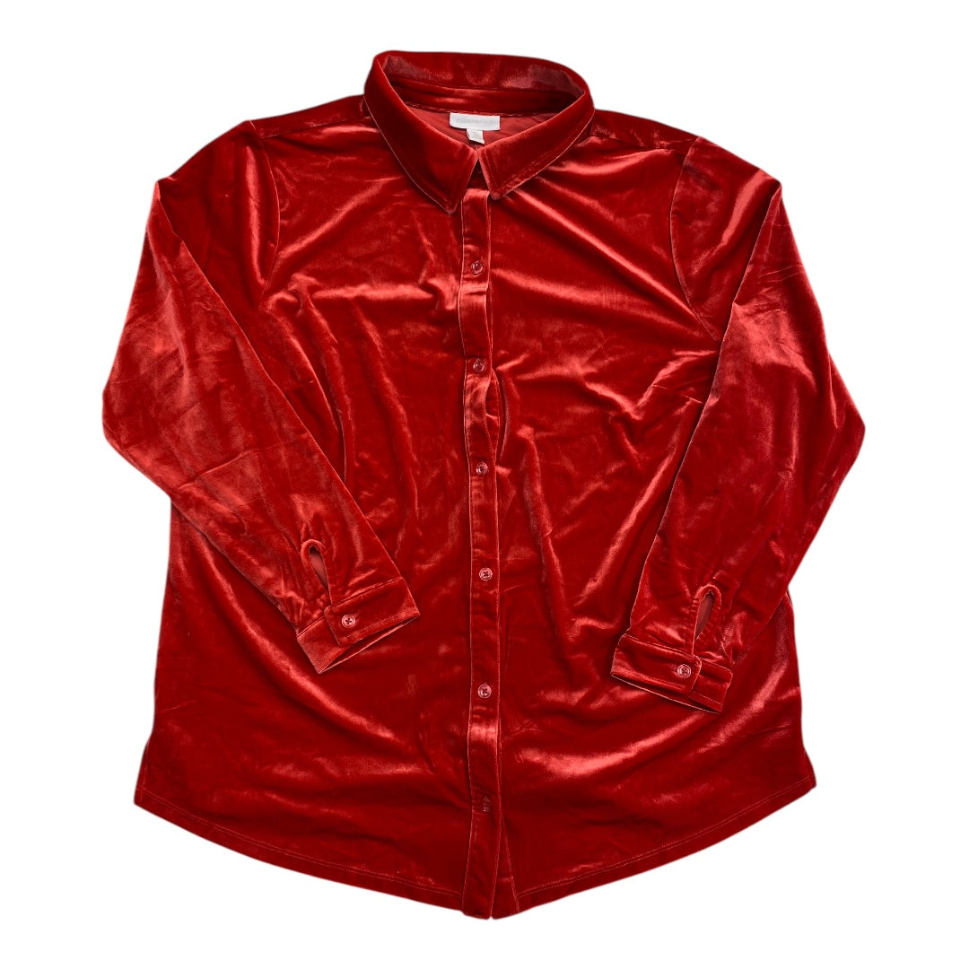 TOP LS by CHARTER CLUB In RED, Size: XXL