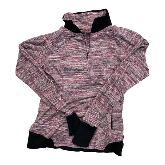 Athletic Top Ls Collar By Lululemon In Black & Pink, Size:S